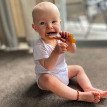 Load image into Gallery viewer, The Little Bamber - Natural Rubber &amp; Baltic Amber Teething Toy