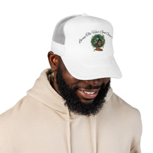 Load image into Gallery viewer, Trucker Hat — Loving The Hair God Gave Me | Natural Hair Afro Graphic Cap