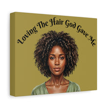 Load image into Gallery viewer, Canvas Wall Art - "Loving The Hair God Gave Me" Afro Portrait