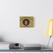 Load image into Gallery viewer, Canvas Wall Art - "Loving The Hair God Gave Me" Afro Portrait