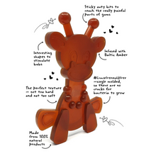 Load image into Gallery viewer, The Little Bamber - Natural Rubber &amp; Baltic Amber Teething Toy